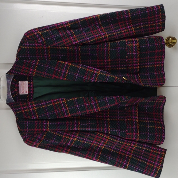 Pendleton Petite 100% Wool Fully Lined Single Button LS Plaid Blazer Jacket Sz 6 - Picture 12 of 12